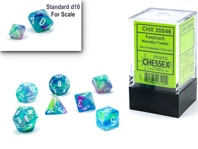 Festive® Mini-hedral™ Waterlily™/white 7-Die set