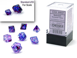 Nebula® Mini-hedral™ Nocturnal™/blue Luminary™ 7-Die Set