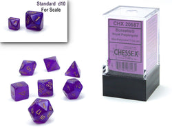 Borealis® Mini-hedral™ Royal Purple/gold Luminary™ 7-Die