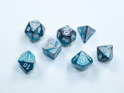 Gemini® Mini-hedral™ Steel-Teal/white 7-Die Set