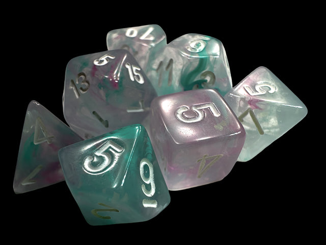 Nebula® Mini-hedral™ Wisteria/white 7-Die set