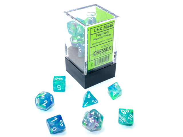 Festive® Mini-hedral™ Waterlily™/white 7-Die set
