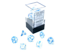 Borealis® Mini-hedral™ Icicle™/light blue Luminary™ 7-Die
