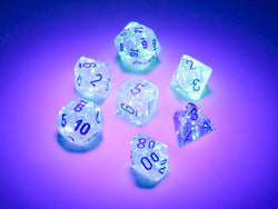 Borealis® Mini-hedral™ Icicle™/light blue Luminary™ 7-Die