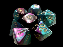 Gemini® Mini-hedral™ Purple-Teal/gold 7-Die Set