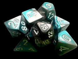 Gemini® Mini-hedral™ Steel-Teal/white 7-Die Set