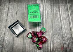 Gemini Green-Purple/gold Polyhedral 7-Dice Set