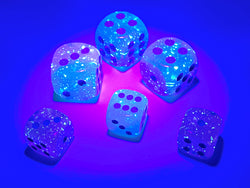 Gemini Gel Green-Pink/blue Luminary 12mm d6 Dice Block (36 dice)