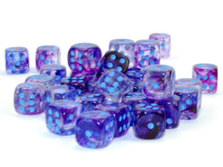 Nebula Nocturnal/blue Luminary 12mm d6 Dice Block (36 dice)