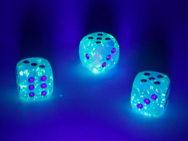 Luminary Sky/silver 12mm d6 Dice Block (36 dice)