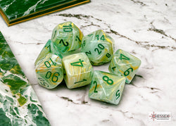 Marble Green/dark green Polyhedral 7-Dice Set