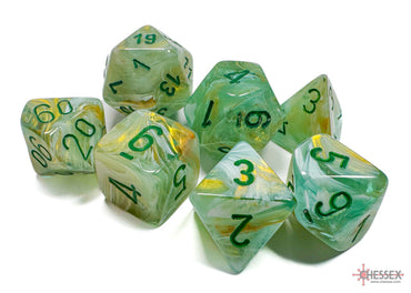 Marble Green/dark green Polyhedral 7-Dice Set