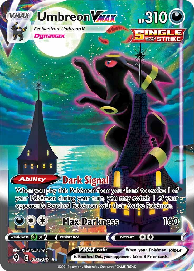 ポケモン - ブラッキーvmax sa umbreon vmax 215/203 英語版 美