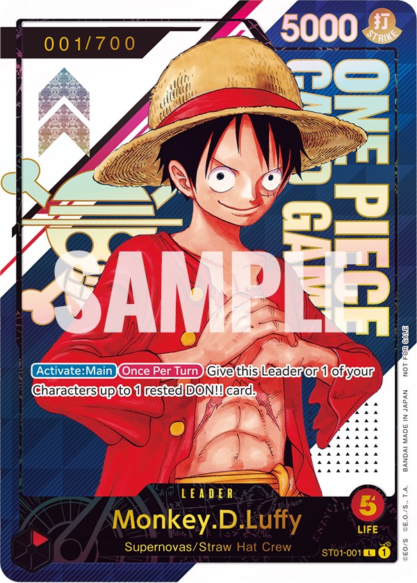 Monkey.D.Luffy (ST01-001) (Serial Number) [One Piece Promotion Cards]