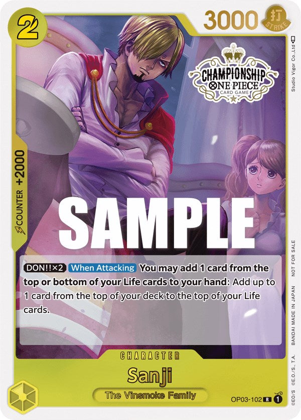 Sanji (OP03-102) (Store Championship Participation Pack Vol. 2) [One Piece Promotion Cards]