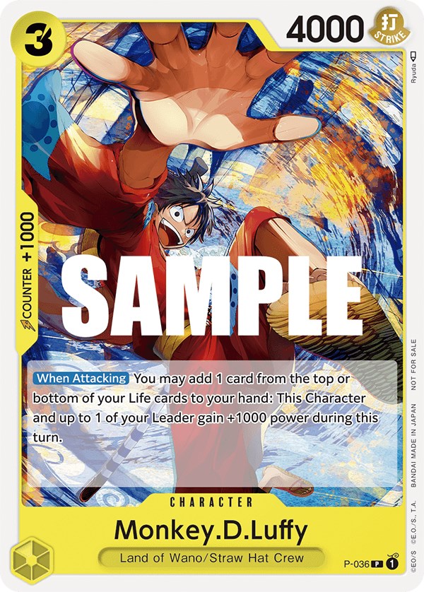 Monkey.D.Luffy (P-036) (Pre-Release Tournament) [One Piece Promotion Cards]