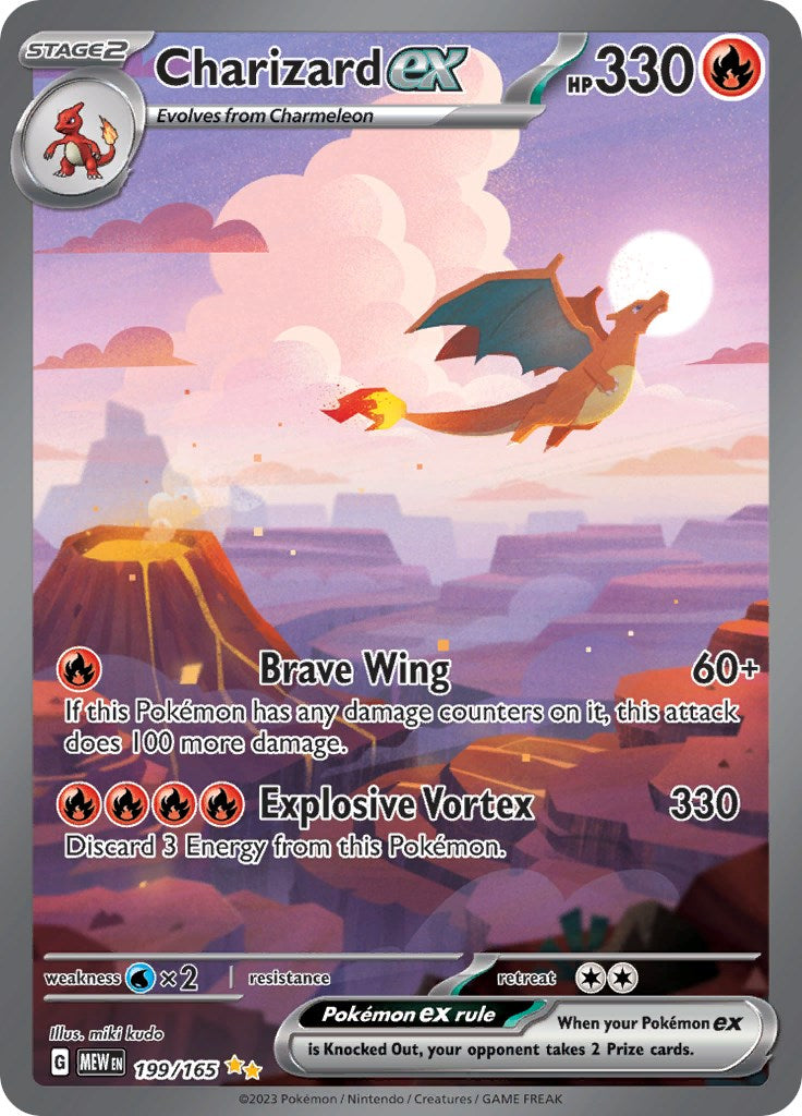 pokemon cards charizard ex Charizard ex (199/165) [Scarlet & Violet 151]