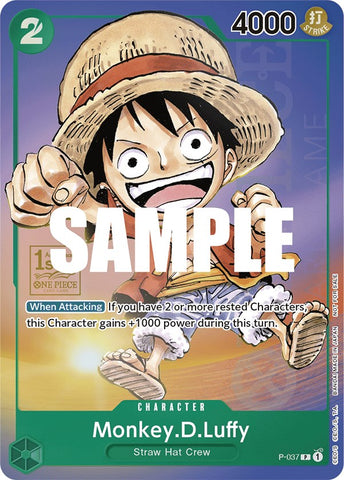 Monkey.D.Luffy (P-037) (1st Anniversary Tournament) [One Piece Promotion Cards]