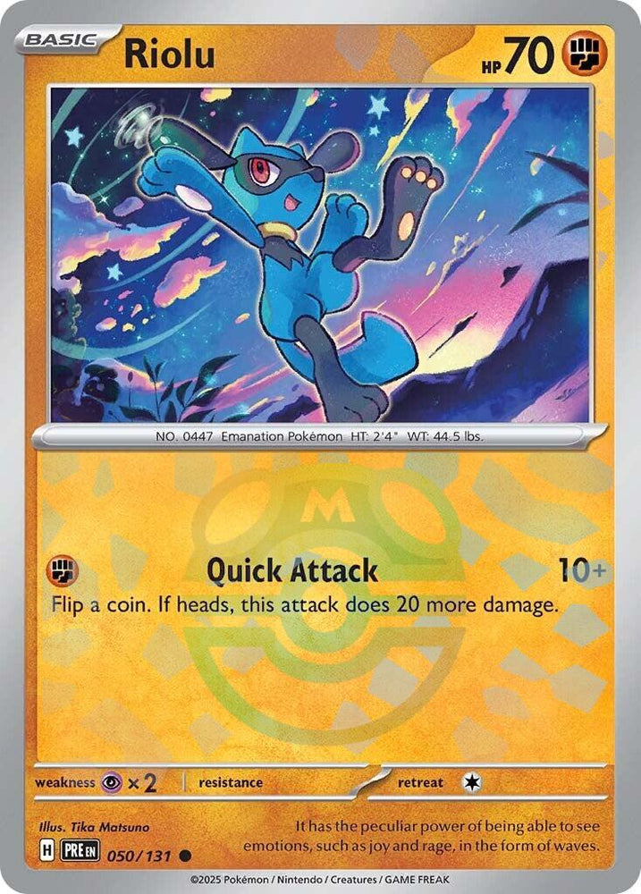 Riolu (050/131) (Master Ball Pattern) [Scarlet & Violet: Prismatic Evolutions]
