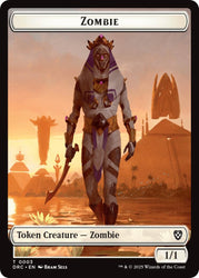 Timeless Dragon // Zombie (0003) Double-Sided Token [Aetherdrift Commander Tokens]