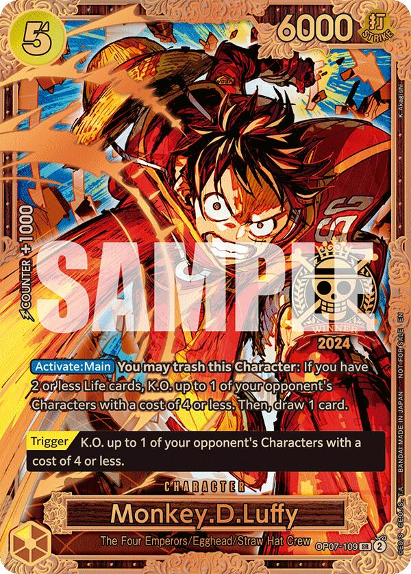 Monkey.D.Luffy (OP07-109) (Championship 2024 World Final 3rd Place) [One Piece Promotion Cards]