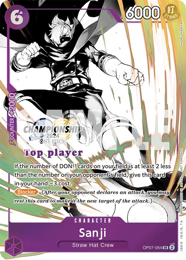 Sanji (OP07-064) (Championship 2024 Top Player Pack Vol. 2) [One Piece Promotion Cards]