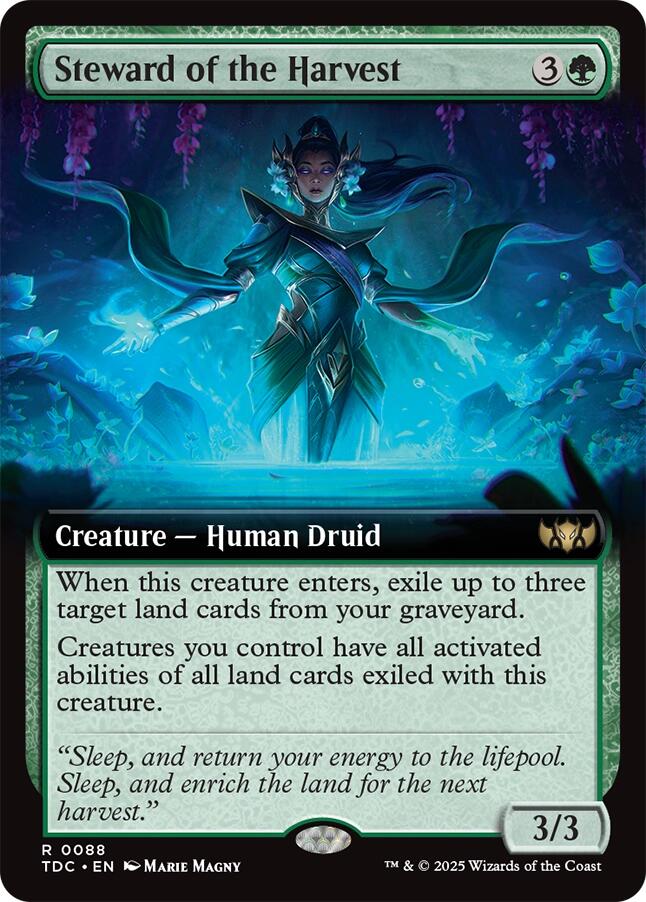 Steward of the Harvest (Extended Art) [Tarkir: Dragonstorm Commander]