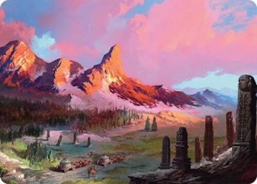 Rugged Highlands Art Card (29/54) [Tarkir: Dragonstorm Art Series]