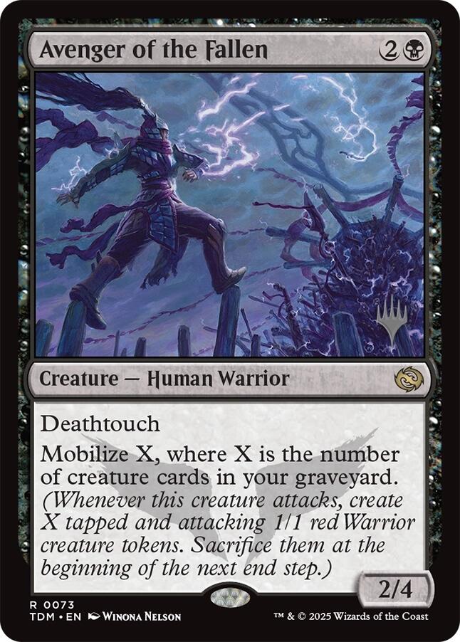Avenger of the Fallen (Promo Pack) [Tarkir: Dragonstorm Promos]