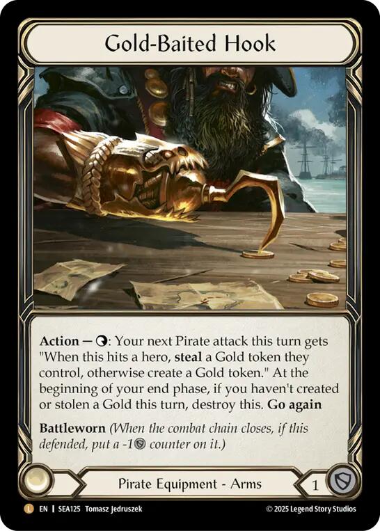 Gold-Baited Hook (Rainbow Foil) [SEA125] (High Seas)  Rainbow Foil