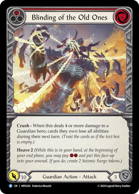 Blinding of the Old Ones [MPG026] (Mastery Pack Guardian)  Rainbow Foil