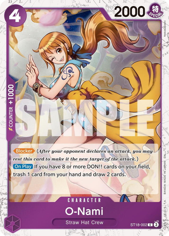 O-Nami (ST18-002) (Pirate Foil) [Premium Booster -The Best- Vol. 2]