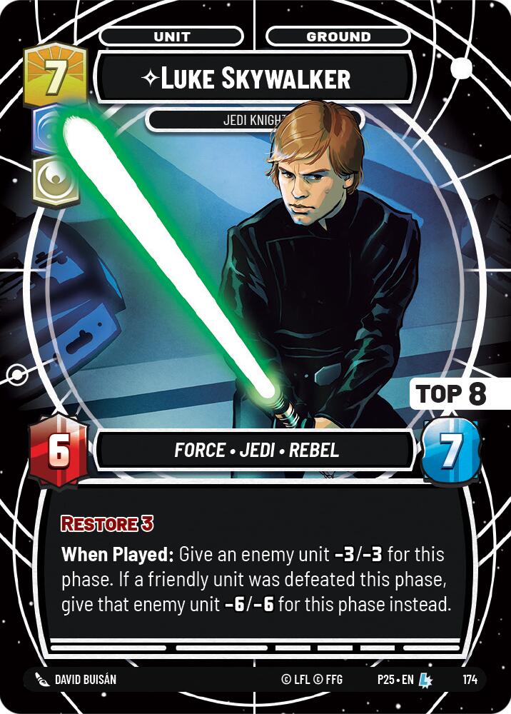 Luke Skywalker - Jedi Knight (Top 8) (178) (178) [Sector and Regional Promos: Season 1]