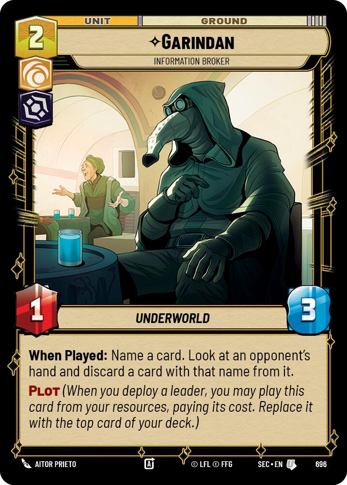 Garindan - Information Broker (Foil) (696) (696) [Secrets of Power]