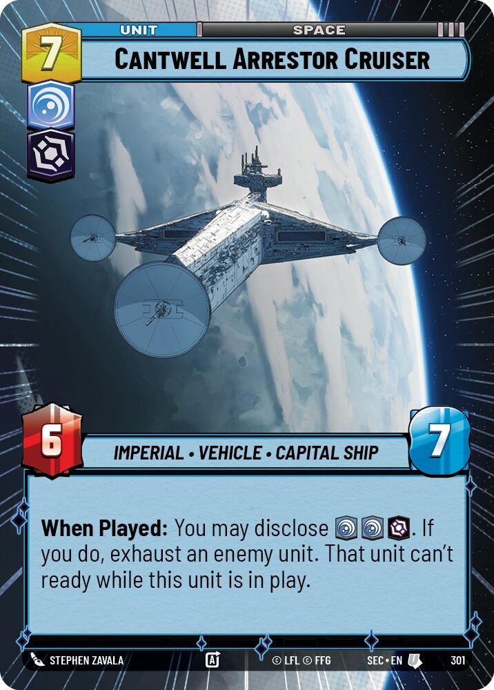 Cantwell Arrestor Cruiser (301) (Hyperspace) (301) [Secrets of Power]