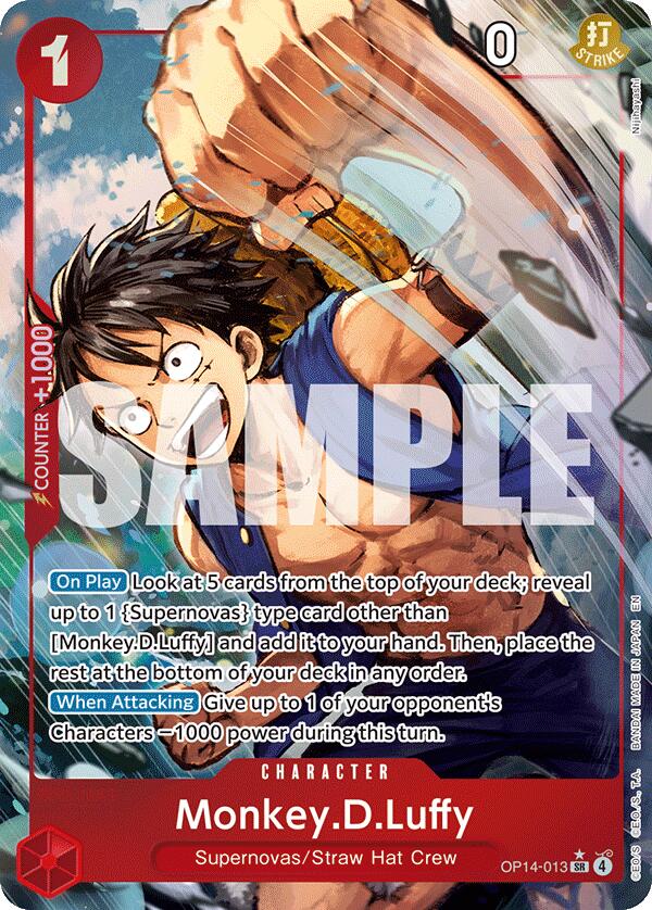 Monkey.D.Luffy (OP14-013) (Alternate Art) [The Azure Sea's Seven]