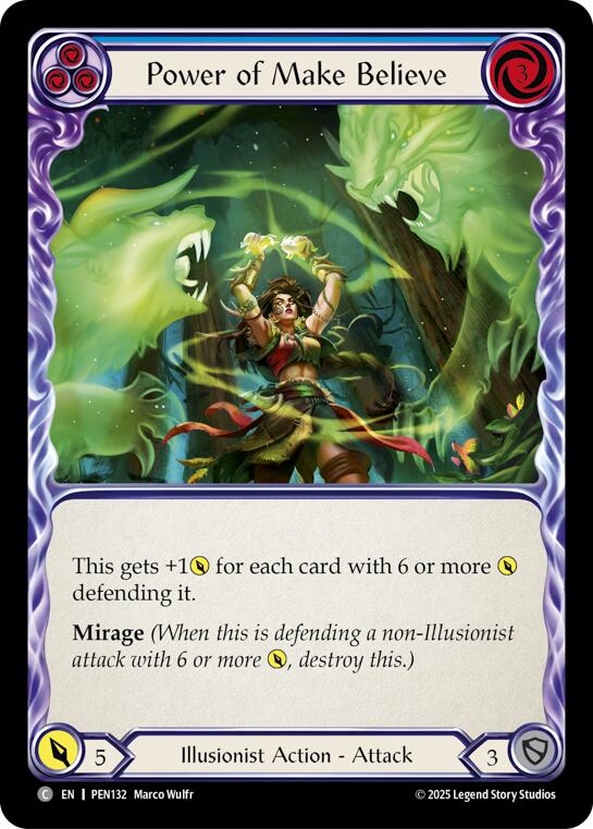 Power Of Make Believe (Blue) (Rainbow Foil) [PEN132] (Compendium of Rathe)  Rainbow Foil