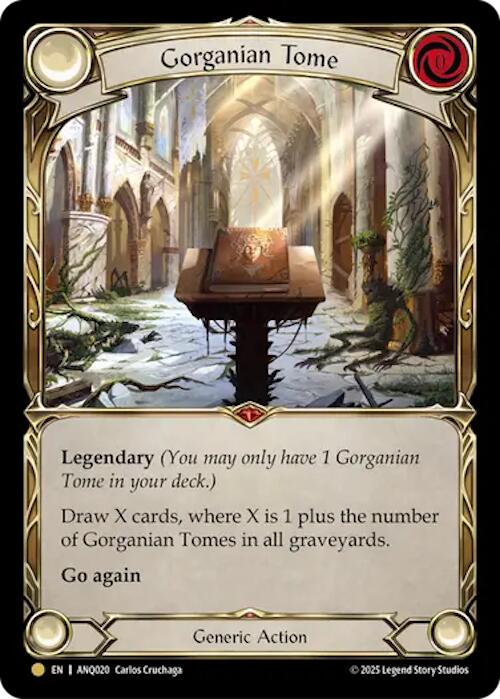 Gorganian Tome (Gold) [ANQ020] (Compendium of Rathe - Antiquity Pack) (Cold Foil)