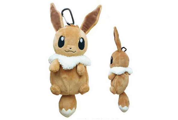Pokemon Plush Toy Pouch with Carabiner - Eevee