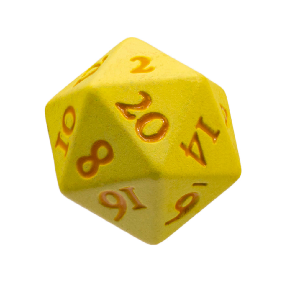 Ultra Pro D20 Heavy Metal Dice Vivid Yellow (2 Count)