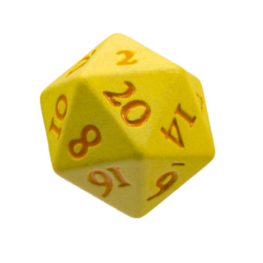 Ultra Pro D20 Heavy Metal Dice Vivid Yellow (2 Count)