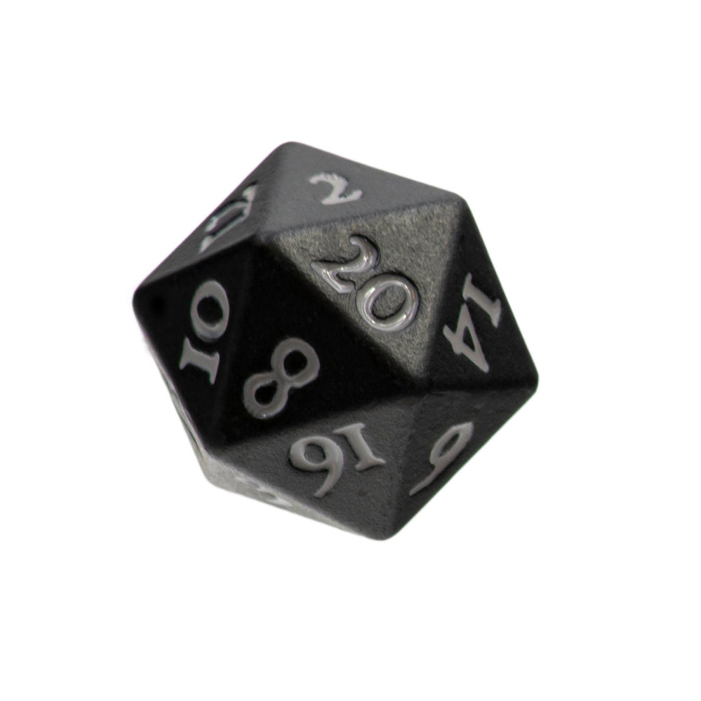 Ultra Pro D20 Heavy Metal Dice Vivid Black (2 Count)