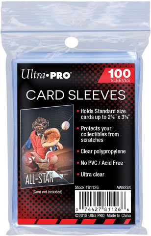 Ultra PRO 2 5/8 X 3 5/8 Card Soft Sleeves (Penny Sleeves)