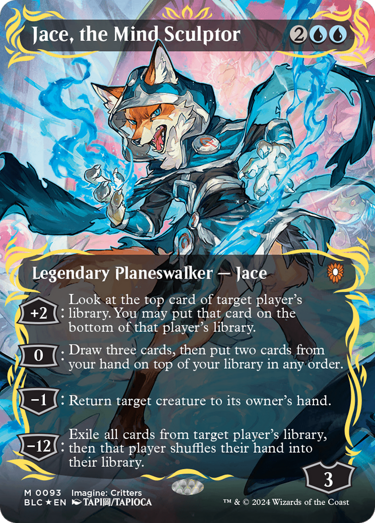 Jace, the Mind Sculptor (Borderless) (Raised Foil) [Bloomburrow Comman