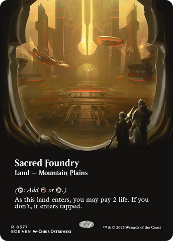 Sacred Foundry (Borderless) (Galaxy Foil) [Edge of Eternities]