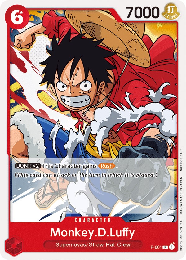 Monkey.D.Luffy (P-001) (Super Pre-Release) [Participant] [One Piece Promotion Cards]