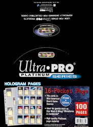 Ultra PRO: Platinum Hologram 16-Pocket Pages - 3-Holes (41mm x 63mm / 100-Pack)