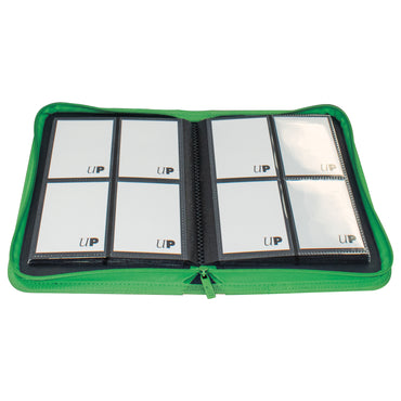 Ultra PRO: 4-Pocket Zippered PRO-Binder - Vivid (Green)