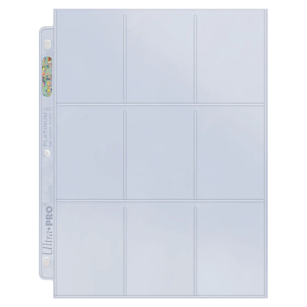 Ultra PRO: Platinum Hologram 9-Pocket Pages - 11-Holes (10-Pack)