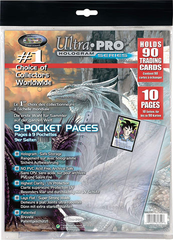 Ultra PRO: Platinum Hologram 9-Pocket Pages - 11-Holes (10-Pack)